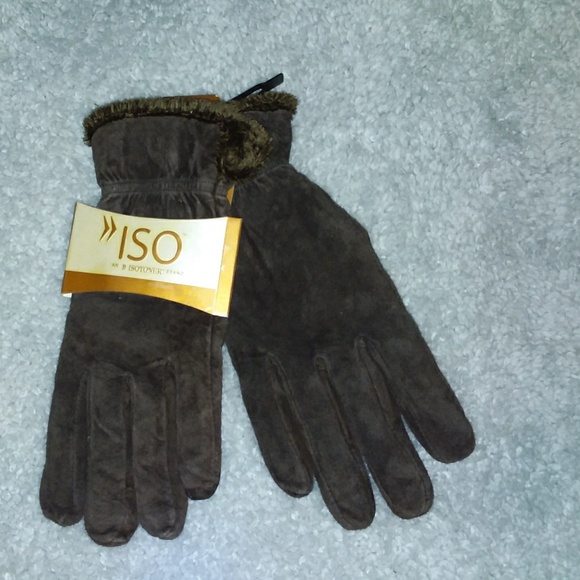 Iso Brown Suede Gloves - Picture 1 of 2